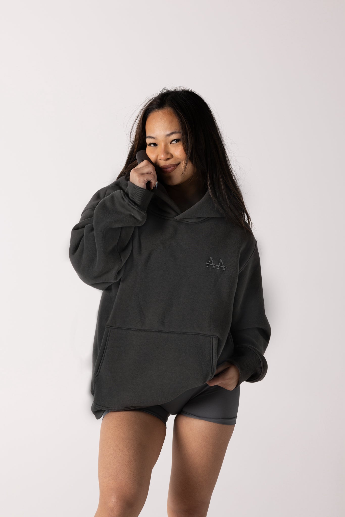 Aligned Active Oversized Hoodie - Grey