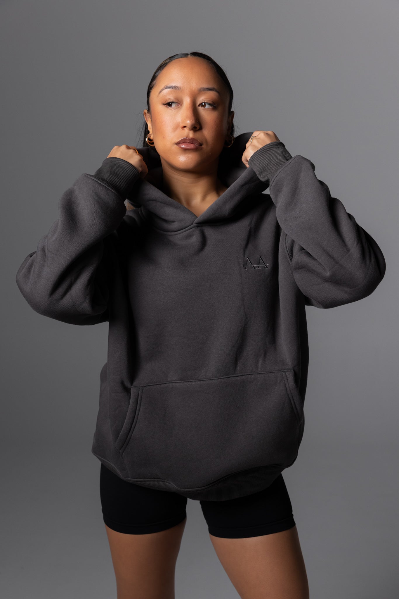 Aligned Active Oversized Hoodie - Grey