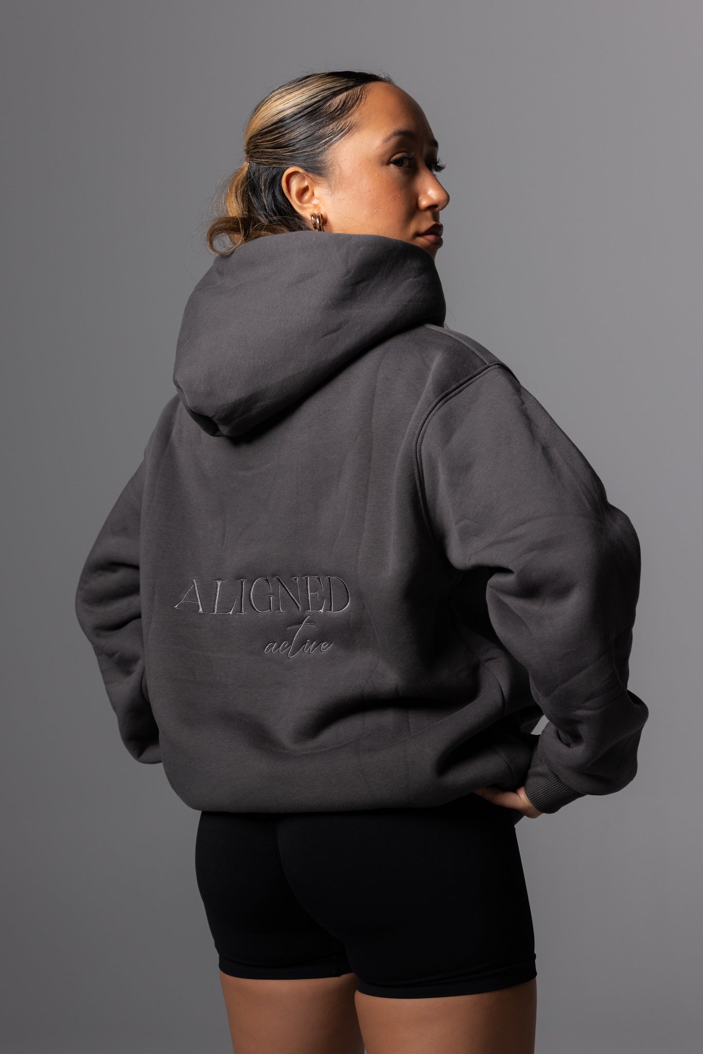 Aligned Active Oversized Hoodie - Grey