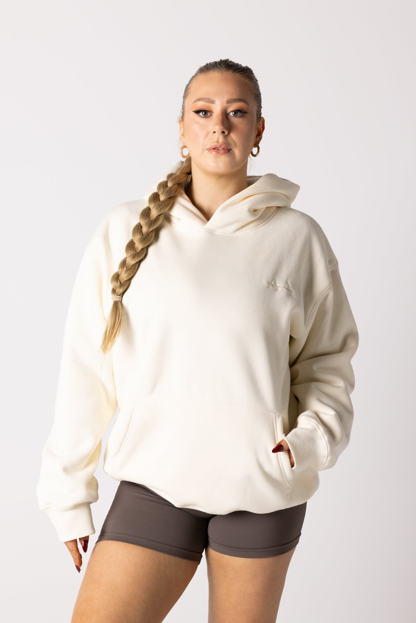 Aligned Active Oversized Hoodie - Vanilla Bean