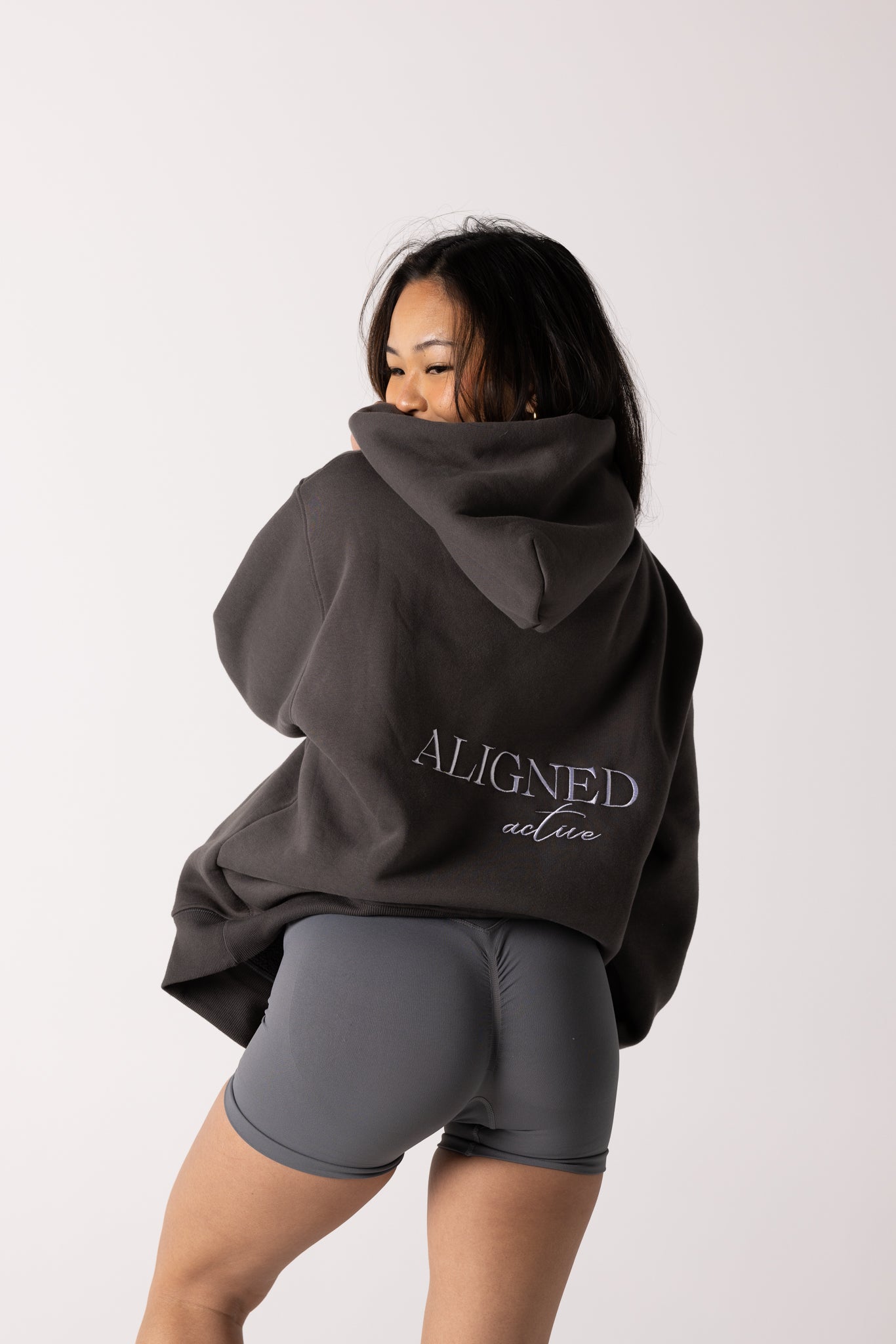 Aligned Active Oversized Hoodie - Grey