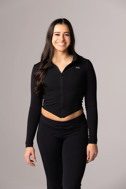 Allure Zip Up - Black