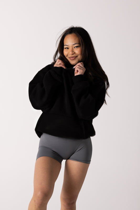 Aligned Active Oversized Hoodie - Midnight Black