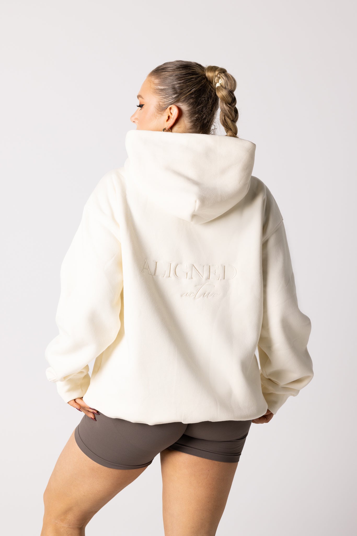 Aligned Active Oversized Hoodie - Vanilla Bean