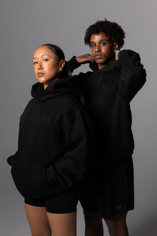 Aligned Active Oversized Hoodie - Midnight Black