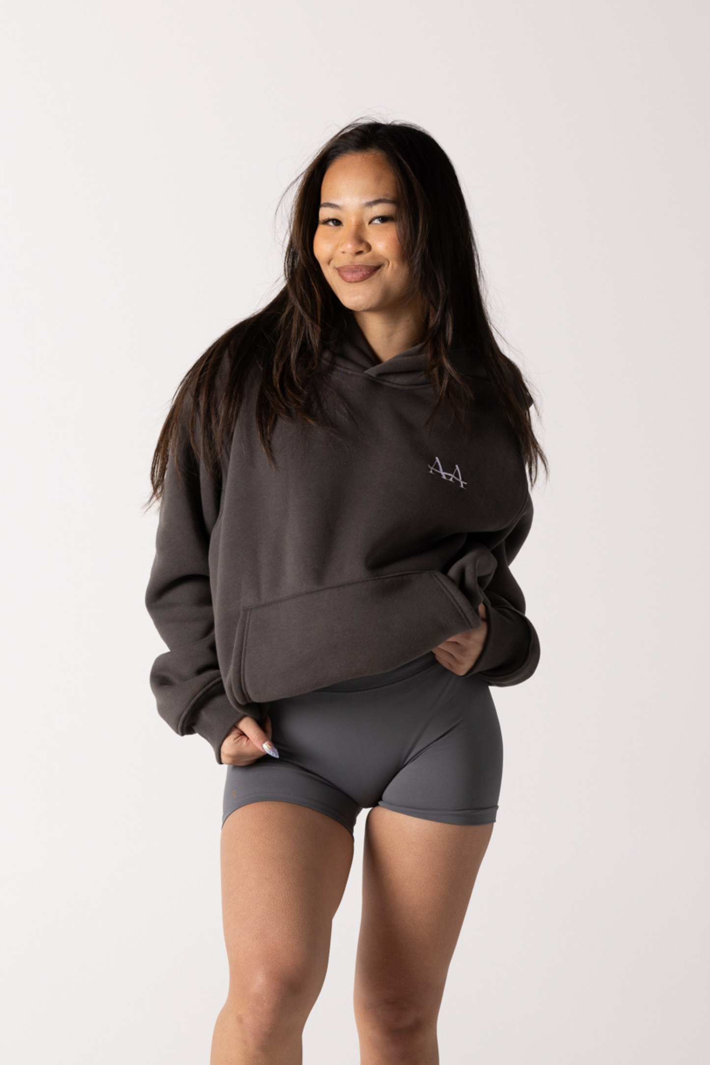 Aligned Active Oversized Hoodie - Grey