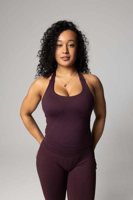 Amplify Halter Plum